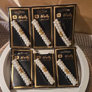 Sellers Bundle 6 Pearl and Gold Hair Clip